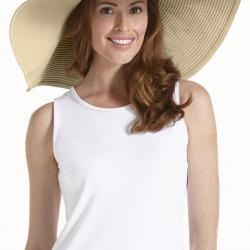 Coolibar - Chapeau Femmes anti UV à bord larges - Tan Beige Onesize