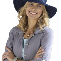 Coolibar - Chapeau pour Femmes Anti UV - Bleu Bleu 59cm