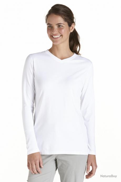 Coolibar, T-shirt de bain Manches Longues anti UV Femme Zip , Coral