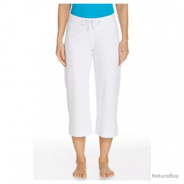Coolibar Pantalon Capri anti UV pour Femmes Blanc Blanc