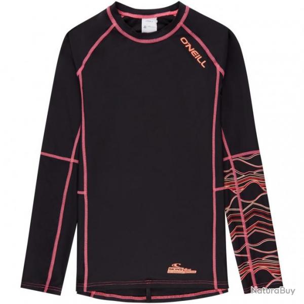 O'Neill - T-shirt Sport Anti UV Filles- Noir Noir 126-134cm.8-9ans