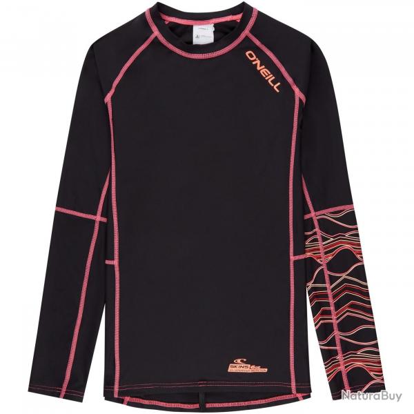 O'Neill - T-shirt Sport Anti UV Filles- Noir Noir 126-134cm.8-9ans