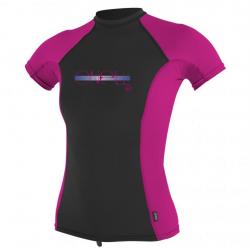 O'Neill - Girls' UV T-shirt - performance fit - pink/black 116-122cm.6-7ans Multi