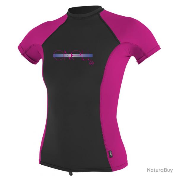 O'Neill - Girls' UV T-shirt - performance fit - pink/black 116-122cm.6-7ans Multi