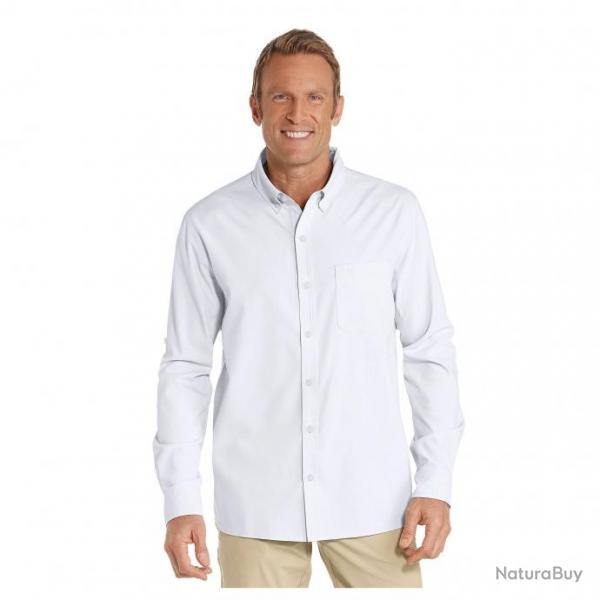 Chemise anti UV pour hommes Blanc. Coolibar Blanc