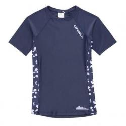 T-shirt à manches courtes anti-UV pour filles Print - échelle, O'Neill Bleu 116-124cm