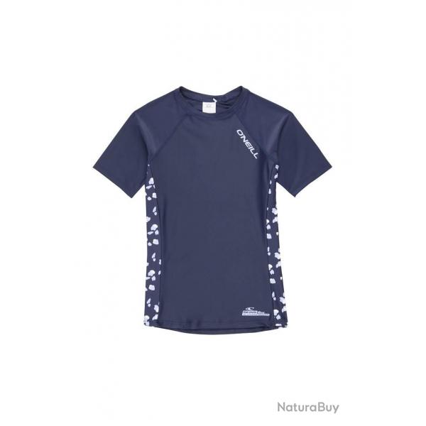 T-shirt  manches courtes anti-UV pour filles Print - chelle, O'Neill Bleu 116-124cm