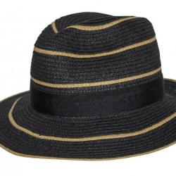 Chapeau de soleil anti-UV pour femmes Noir, Rigon Beige M/L (58CM)