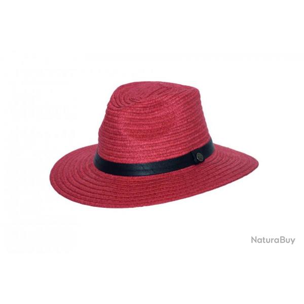 Chapeau de soleil anti-UV pour femmes Rouge, Rigon Bleu M/L (58CM)