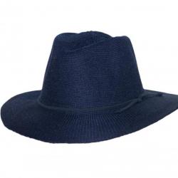 Chapeau de soleil anti-UV pour femmes Bleu , Rigon Rouge M/L (58CM)