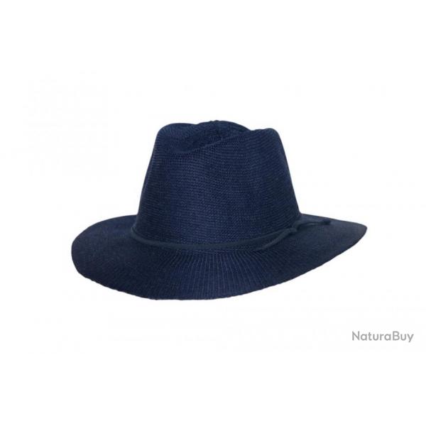Chapeau de soleil anti-UV pour femmes Bleu , Rigon Rouge M/L (58CM)