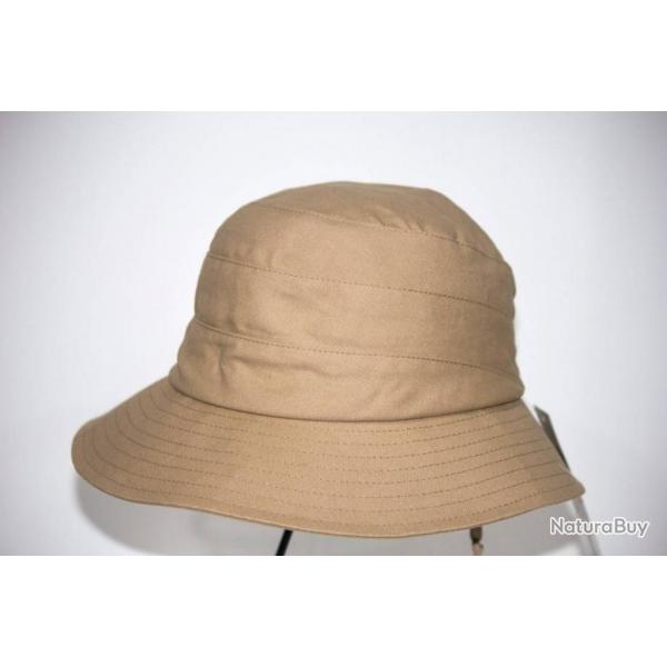 Chapeau de soleil anti-UV pour femmes Beige, Rigon Noir M/L (58CM)