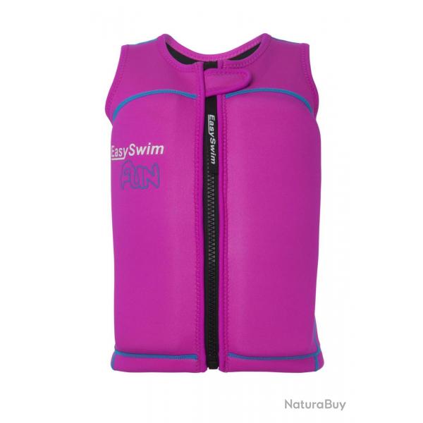 Gilet de flottaison anti-UV pour filles Fun Rose, EasySwim L Rose