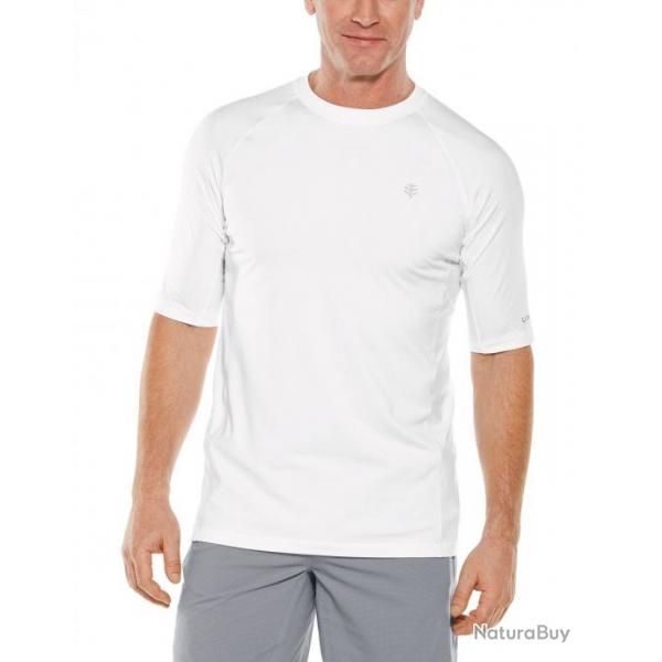 T shirt anti UV Sport pour homme Performance Agilit Blanc Blanc
