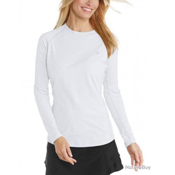 T shirt de bain femme anti UV Manches longues Hightide Blanc Blanc