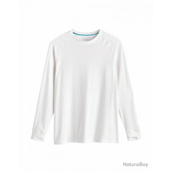 T Shirt anti UV pour homme Manches longues LumaLeo Blanc Blanc
