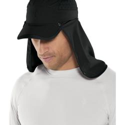Casquette sport anti UV avec protège nuquepour adulte - Agilité - Noir Noir M/L