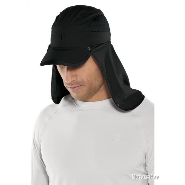 Casquette sport anti UV avec protge nuquepour adulte - Agilit - Noir Noir M/L