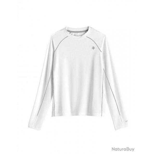 T shirt sport UV pour enfant - Manches longues - Agilit - Blanc Blanc 152/158 cm