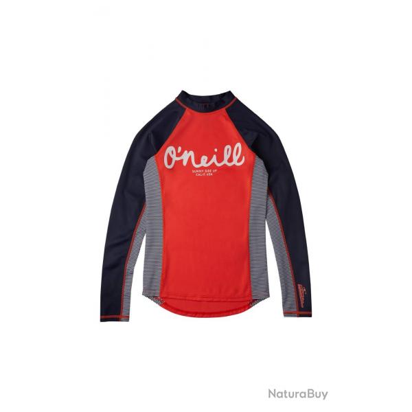 T-shirt de bain anti-UV pour fille - Manches longues - Skins - Hot Coral Rouge 146/152 cm