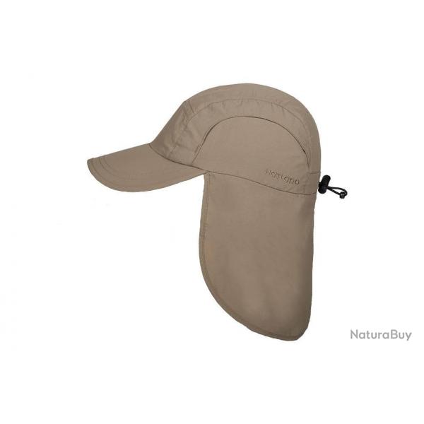 Casquette anti-UV pour homme avec protection du cou - Malcolm - Beige Beige S/M