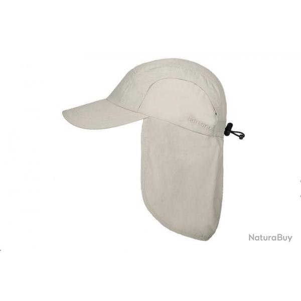 Casquette anti-UV pour homme avec protection du cou - Malcolm - Blanc Blanc L/XL