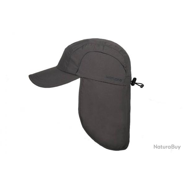 Casquette anti-UV pour homme avec protection du cou - Malcolm - Anthracite Gris S/M