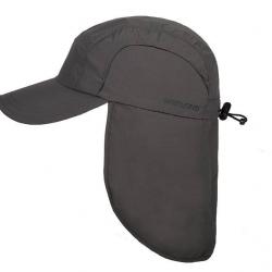 Casquette anti-UV pour homme avec protection du cou - Malcolm - Anthracite Gris L/XL