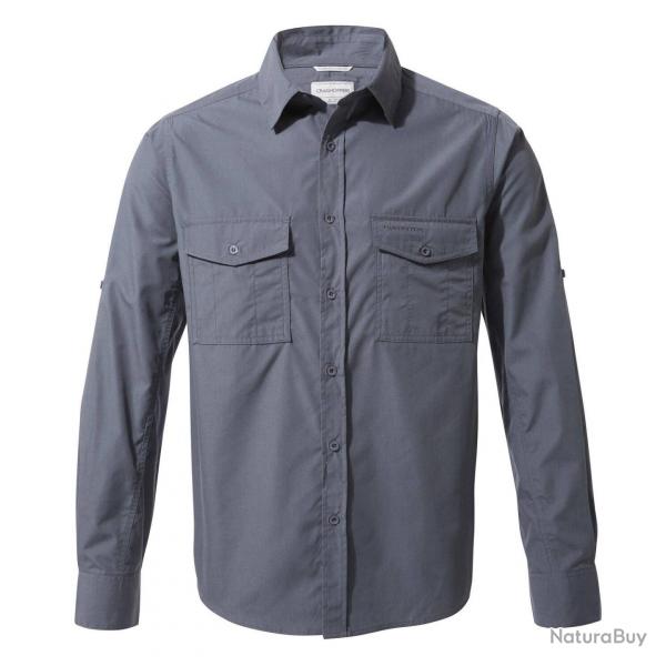 Chemise anti UV pour hommes Manches longues Kiwi Bleu Ombre Bleu