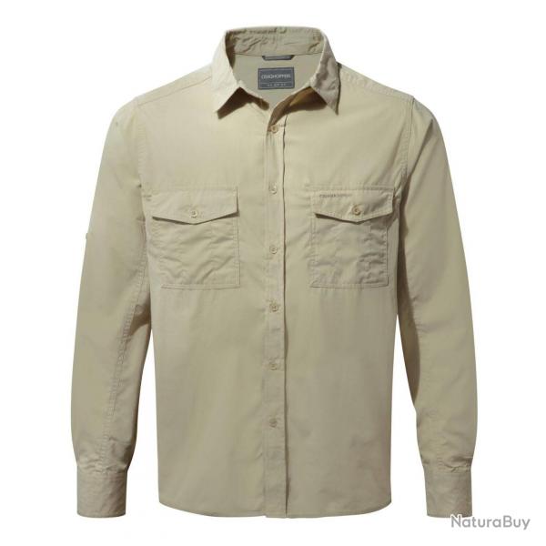 Chemise anti UV pour hommes Manches longues Kiwi Avoine Beige