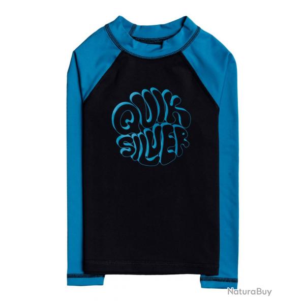 T-shirt de bain anti-UV pour Garon - Manches longues - Bubble Trouble - Noir Noir  98 cm