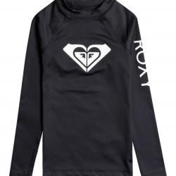 T-shirt de bain anti-UV pour jeune fille - Manches longues - Whole Hearted - Anthracite Gris 128 cm/