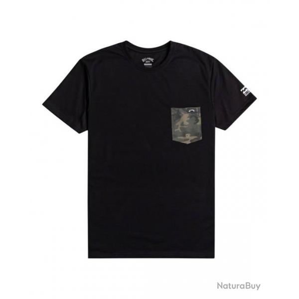 T shirt anti UV pour homme Manches courtes Team Pocket Noir Noir