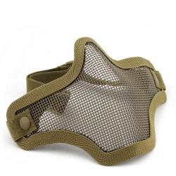 MASQUE DE PROTECTION DEMI VISAGE GRILLAGE ACIER TAN SWISS ARMS CYBERGUN