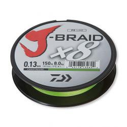 Tresse Daiwa J-Braid X8 Chartreuse 150m 0.25