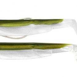 Combo Leurre souple armé Shore 12cm 12g Black Minnow + Corps Fiiish Kaki