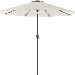 Parasol de jardin ombrelle protection toile polyester octogonale inclinable manivelle balcon terras