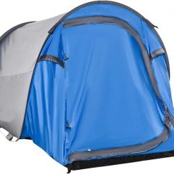 Tente de camping 220 x 108 x 110 cm - Bleu et gris - LIVRAISON GRATUITE ET RAPIDE