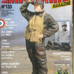 Militaria magazine 135 général bayerlein , wacs, dagues sa, bataille de toulon 1944, armée grecque