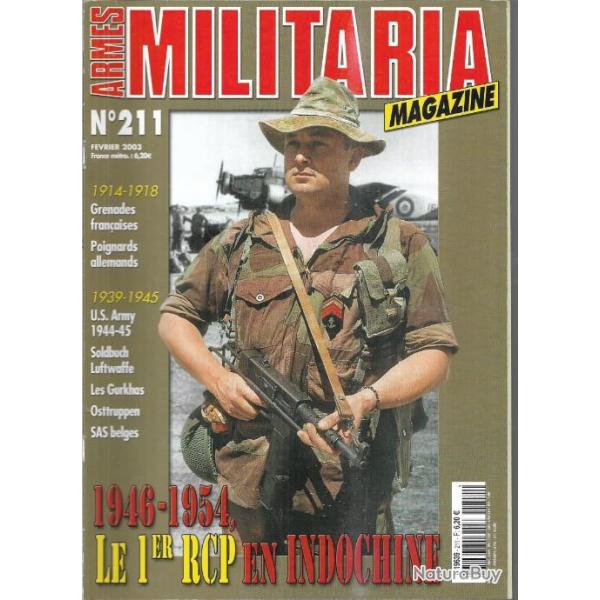 Militaria magazine 211 puis diteur , 1946-1954 le 1er rcp en indochine , sas belges, ostruppen