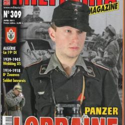 Militaria magazine 309 panzer lorraine, algérie 19e di, 8e zouaves 14-18, insignes armée rouge