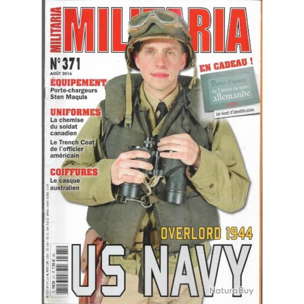 Militaria magazine 371 puis diteur porte chargeurs sten maquis, casque australien mark 2,
