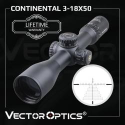 Vector Optics Continental 3-18x50 HD FFP PAIEMENT EN PLUSIEURS FOIS LIVRAISON GRATUITE !