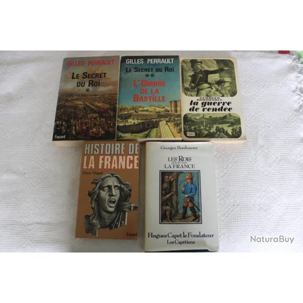 Lot 5 ouvrages histoire de France