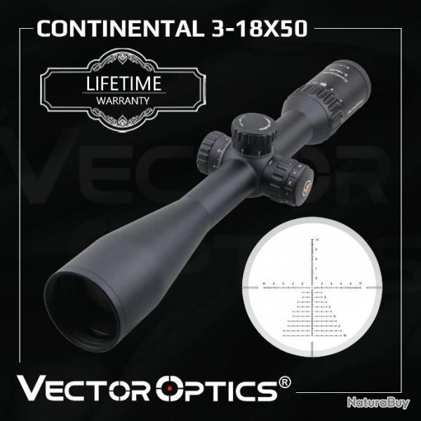 Vector Optics Continental HD 3-18x50  PAIEMENT EN PLUSIEURS FOIS LIVRAISON GRATUITE !