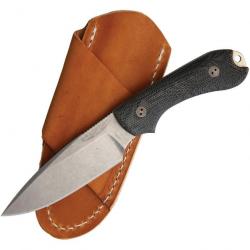 Couteau Bradford Knives Guardian 3 Lame Acier AEB-L Manche Black Micarta Etui Cuir USA BRAD3FE101A