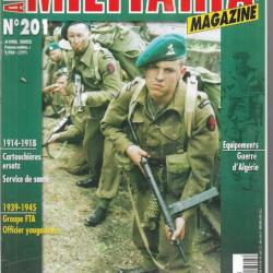 Militaria magazine 201 guerre d'algérie équipements, commandos britanniques , cartouchières allemand