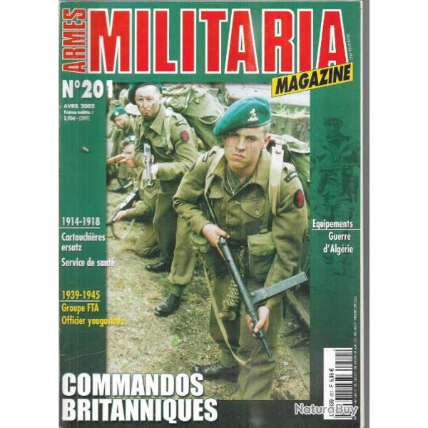 Militaria magazine 201 guerre d'algrie quipements, commandos britanniques , cartouchires allemand