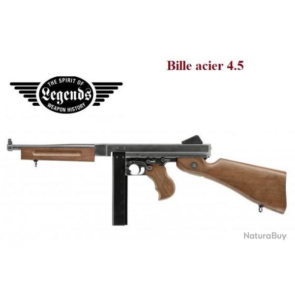 Pistolet Legends M1A1 Bronze / Thomson 1940 Fulle auto  Cal. 4.5 Bille Acier