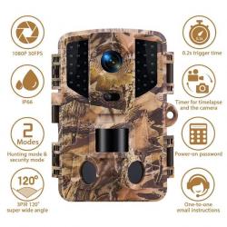 Caméra de chasse sans fil PR900, 20mp, 1080P, 120 degrés LIVRAISON GRATUITE